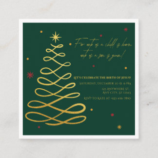 Unto Us A Child Is Born | Christmas Enclosure Card