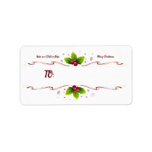 Unto us a Child is Born TO & FROM labels for gifts