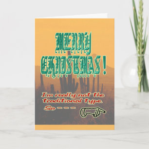Untraditional Christmas greeting card