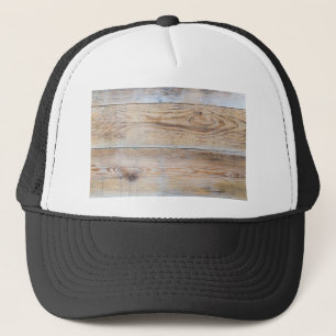 Untreated wood trucker hat