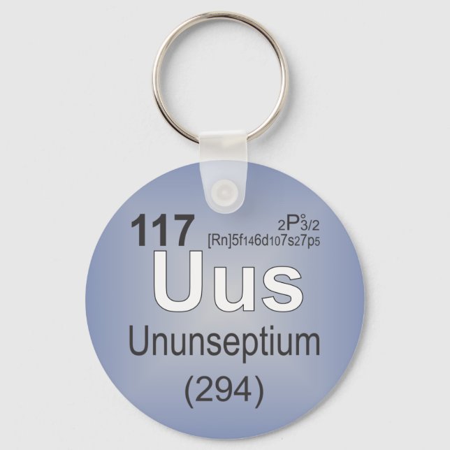 Ununseptium Individual Element - Periodic Table Key Ring (Front)