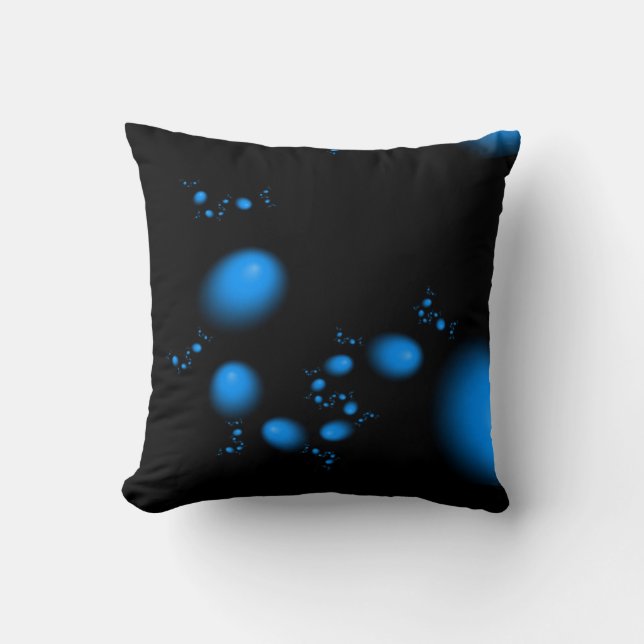 Unusual Blue Eggs Fractal Design Cushion (Front)