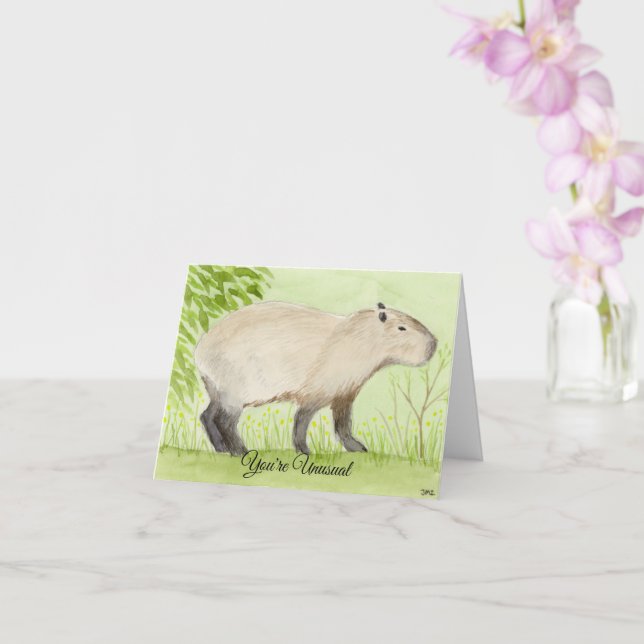 Unusual Capybara Card (Orchid)