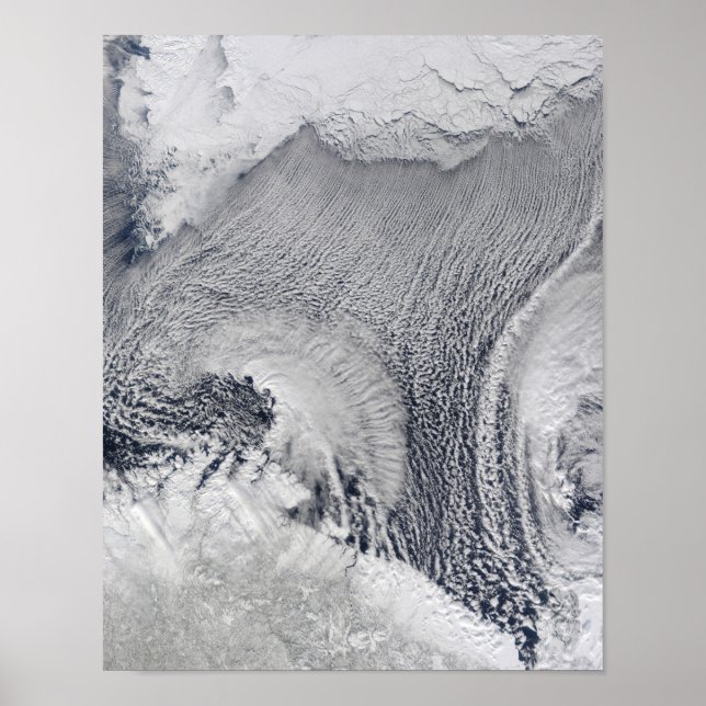 Unusual cloud formations over the Barents Sea Poster (Front)