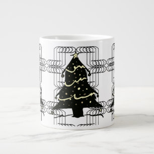 Unusual Cool Novel Chic Modern Christmas Tree Large Coffee Mug
