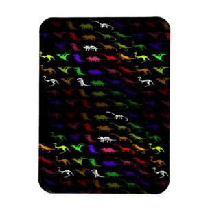 Unusual cool rainbow colourful cute dinosaur magnet
