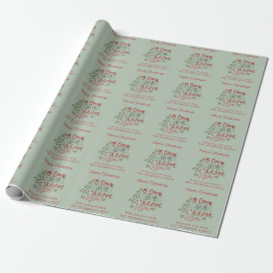 Unusual let us adore Him Name Merry Christmas Wrapping Paper