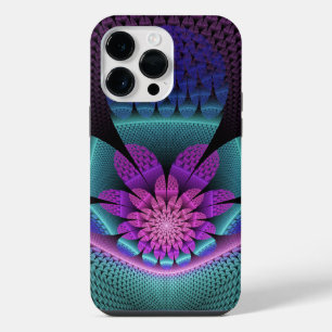 Unusual Patterned Colourful Fantasy Flower Fractal iPhone 14 Pro Max Case