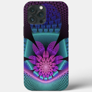 Unusual Patterned Colourful Fantasy Flower Fractal iPhone 13 Pro Max Case