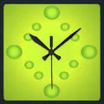 Unusual Pop Art Lime Suns Clock Green 4<br><div class="desc">Unusual Pop Art Lime Suns Clock Green 4 -  CricketDiane Art and Design 2014</div>