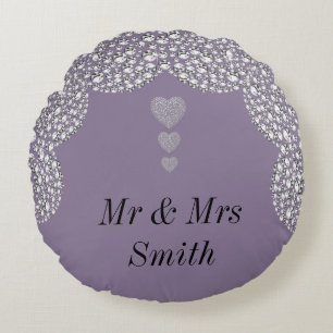 Unusual pretty personalised wedding gift pillow