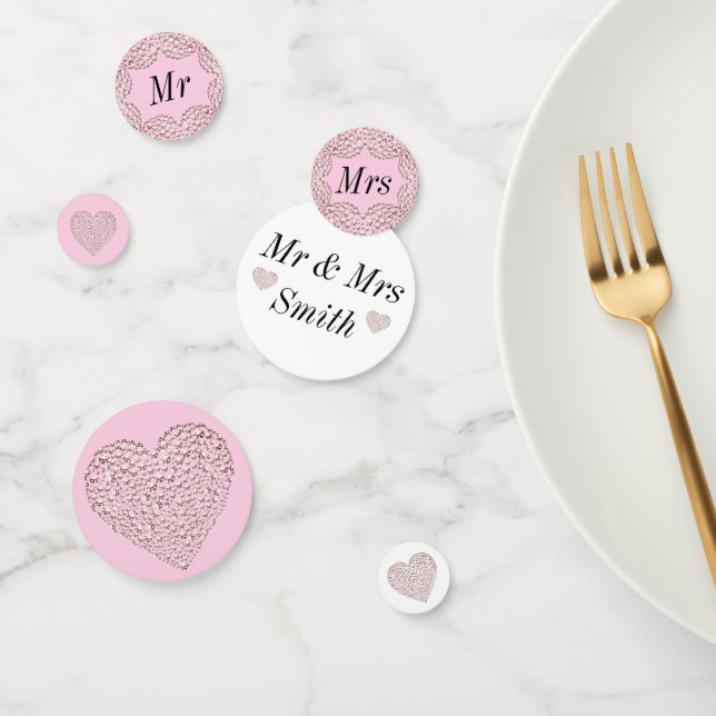 Unusual pretty wedding confetti personalized (Group)