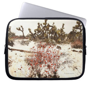 Unusual snow storm on the Joshua trees( Yucca Laptop Sleeve