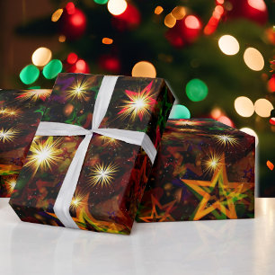 Unusual Twinkle Stars Christmas Gift Wrapping Paper