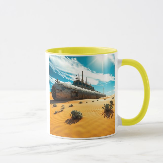 Unusual wreckage submarine mug (Right)
