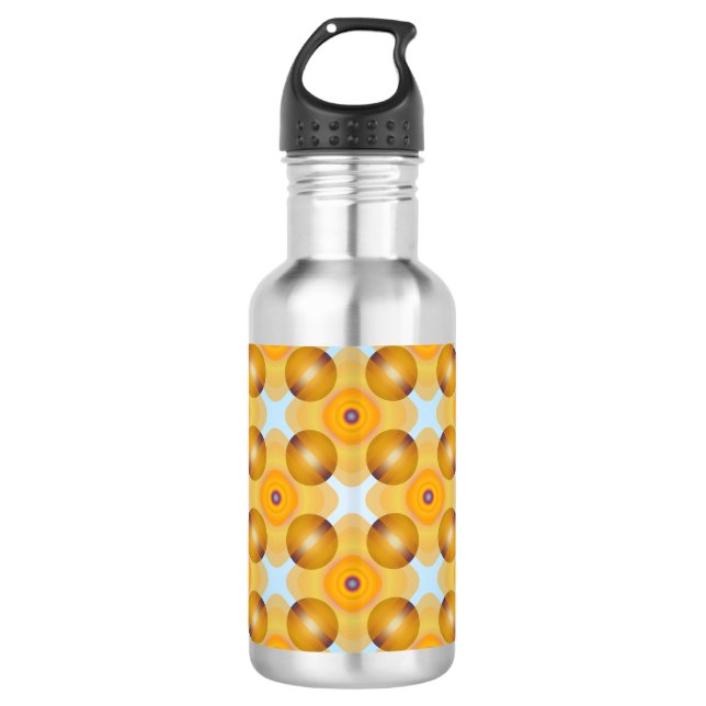 Unusual  Yellow Geometric 710 Ml Water Bottle (Front)
