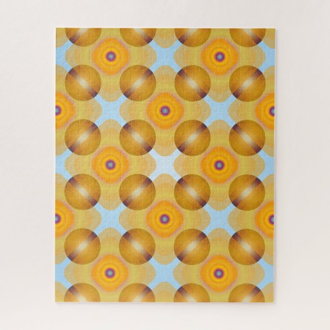 Unusual  Yellow Geometric Jigsaw Puzzle (Vertical)