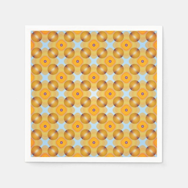 Unusual  Yellow Geometric Napkin (Front)