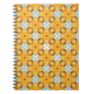 Unusual  Yellow Geometric Notebook