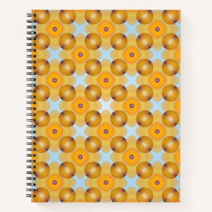 Unusual  Yellow Geometric Notebook