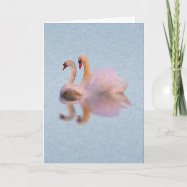 Unvalentine Swan Card w/Poem (Swan Song) (Front)