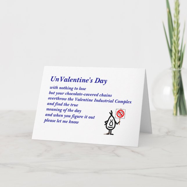 UnValentine's Day Holiday Card (Front)