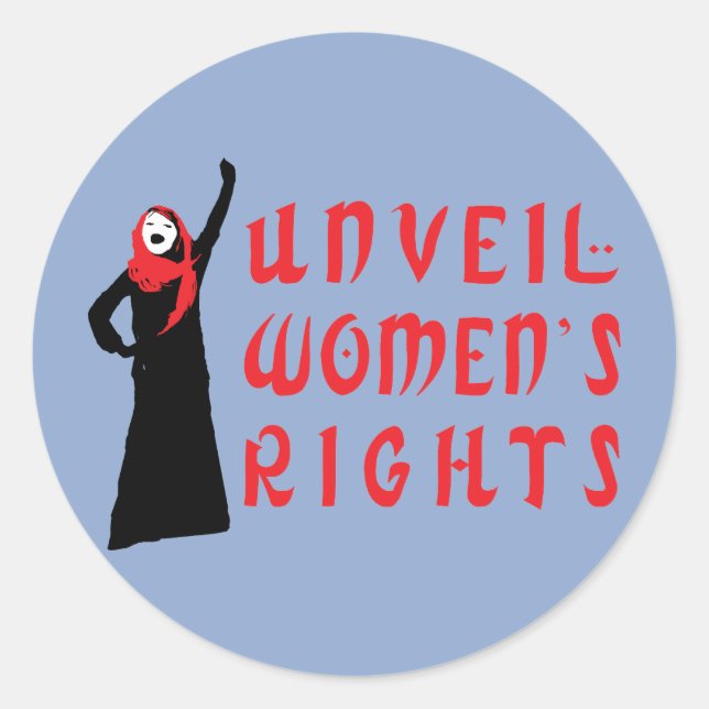 Unveil Muslim Women's Rights Classic Round Sticker (Front)