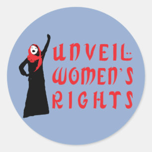 Unveil Muslim Women's Rights Classic Round Sticker