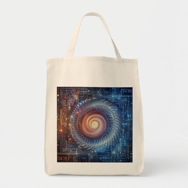 Unveiling the Digital Realm Tote Bag (Front)