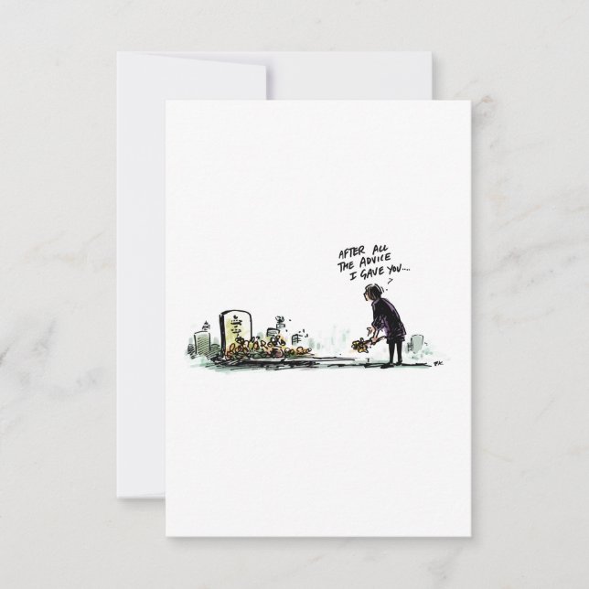 Unwanted Medical Advice Funny Cancer Postcard (Front)