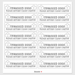 Unwashed Washed Egg Carton