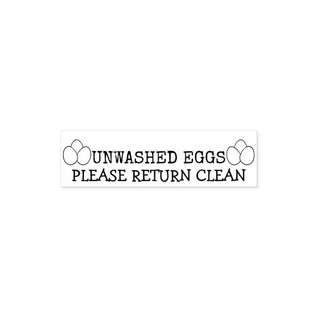 Unwashed Washed Egg Carton Self-inking Stamp (Design)