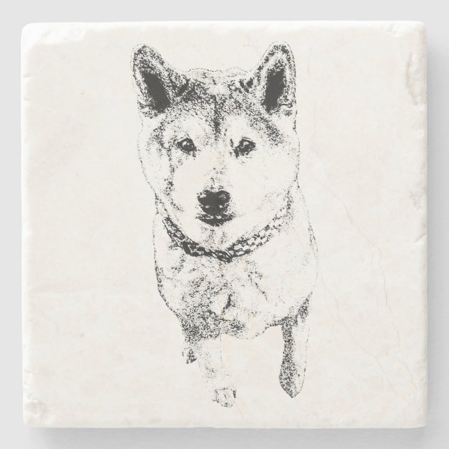 Unwavering Gaze Stone Coaster (Front)