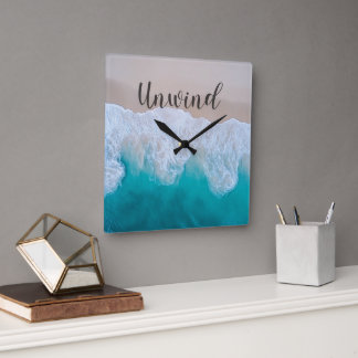 Unwind Ocean Beach Wall Clock