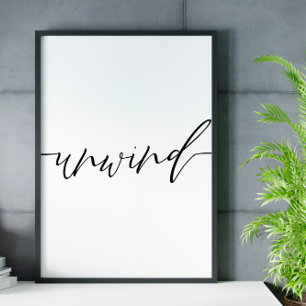 Unwind Scripture Bathroom wall art poster