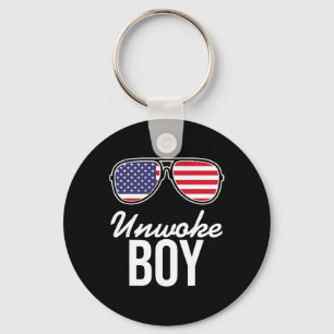 Unwoke Boy Woke Politically Correct Conservative P Key Ring