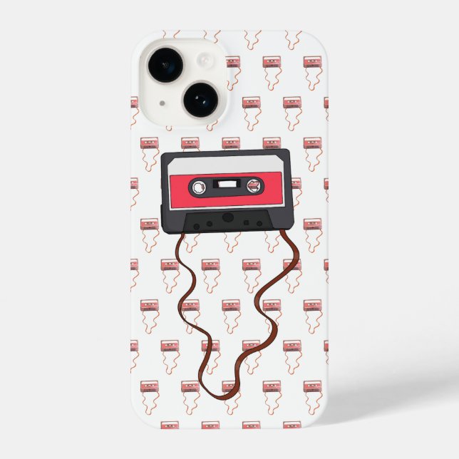Unwound Cassette Tape Mixtape Retro Vintage iPhone Case (Back)