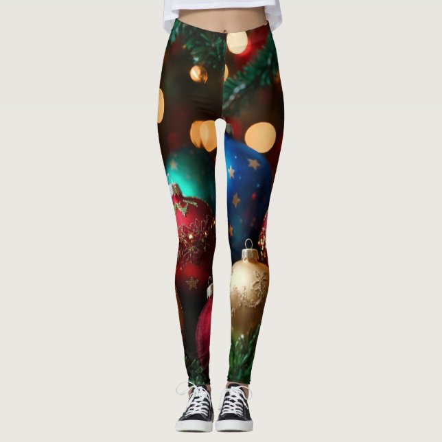 Unwrap Comfort and Cheer with Our Christmas Leggin Leggings (Front)