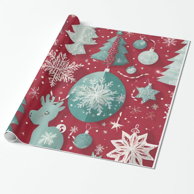 'Unwrap Joy' Christmas Wrapping Paper" Paper (Unrolled)