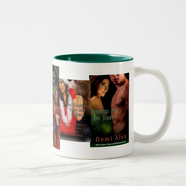Unwrap Me, I&apos;m Yours, Red Garters, Snow an... Two-Tone Coffee Mug (Right)