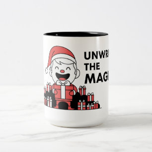 Unwrap the Magic Christmas Two-Tone Coffee Mug