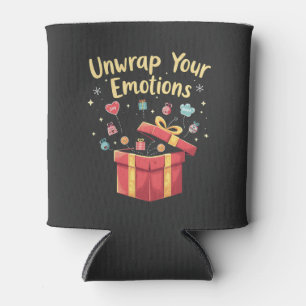 Unwrap your emotions Christmas Mental Health Xmas Can Cooler