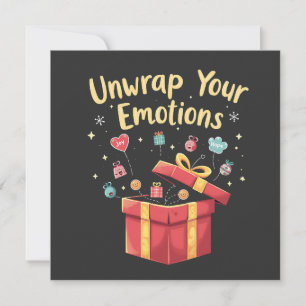 Unwrap your emotions Christmas Mental Health Xmas  Invitation