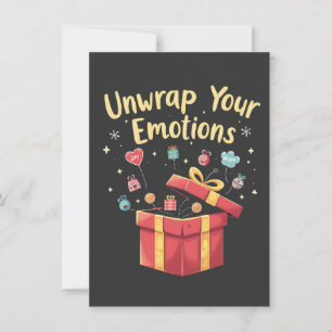 Unwrap your emotions Christmas Mental Health Xmas Invitation
