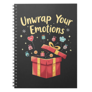 Unwrap your emotions Christmas Mental Health Xmas Notebook