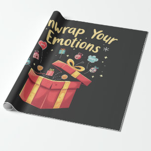 Unwrap your emotions Christmas Mental Health Xmas Wrapping Paper