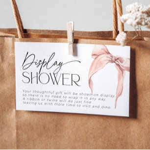 Unwrapped Gift Insert for Bridal Shower Pink Bow
