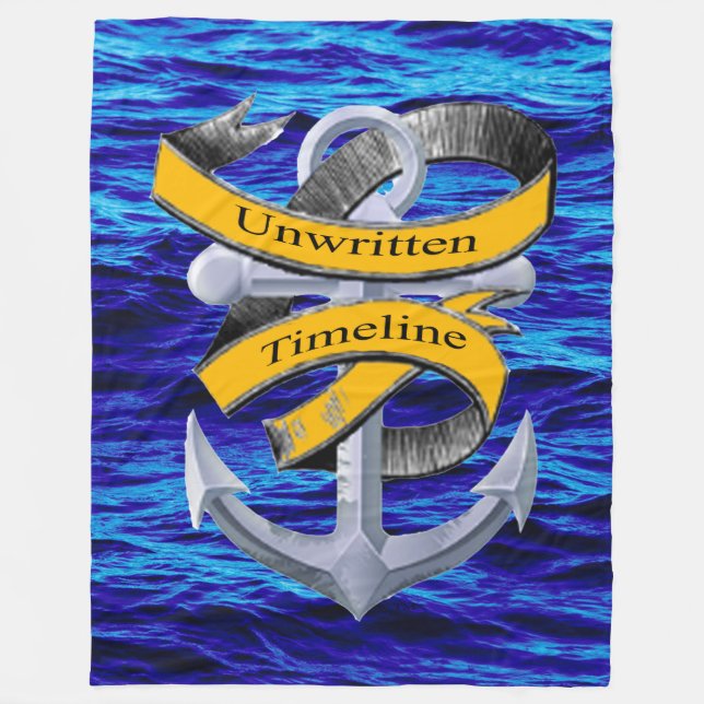 Unwritten Timeline Fleece Throw Blanket (Front)