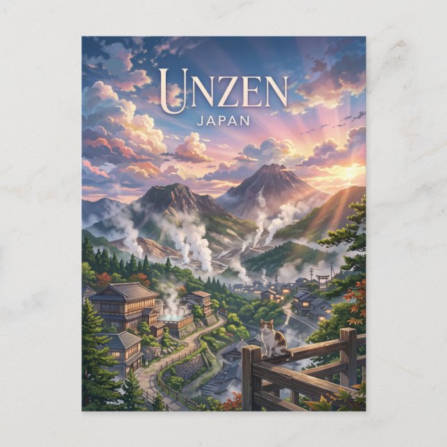 Unzen Japan Postcard (Front)