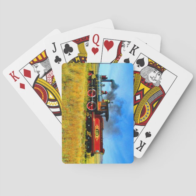 UP119 Steam Train Engine Locomotive Railroad Playing Cards (Back)